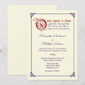 Storybook Fairytale Weddenschap - Rood/Paars Kaart (Voorkant / Achterkant)