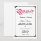 Storybook Fairytale Weddenschap - Roze/Zwart Kaart (Voorkant / Achterkant)