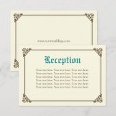 Storybook Fairytale Wedding Insert Kaart - Blauwgr (Voorkant / Achterkant)