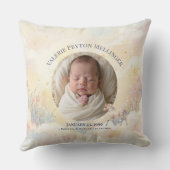 Storybook Magic Enchanted Birth Stats Photo Pillow Kussen (Achterkant)