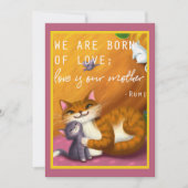 Storybook maman et bébé chats carte de fête des mè (Devant)