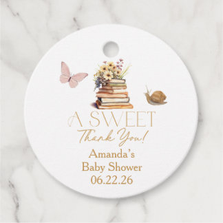 Storybook New Chapter Baby Shower Wildflower Bedankjes Labels