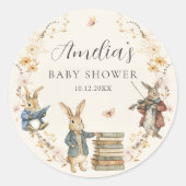 Storybook New Chapter Begin Baby Shower Sticker (Voorkant)