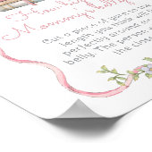 Storybook  Pink Bow Hoe groot is mama's buik Poster (Hoek)