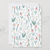 Storybook Pink Floral Girl Baby shower Kaart (Achterkant)