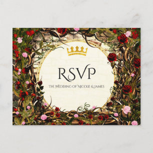 Storybook Princess Briar Roos RSVP Uitnodiging Briefkaart