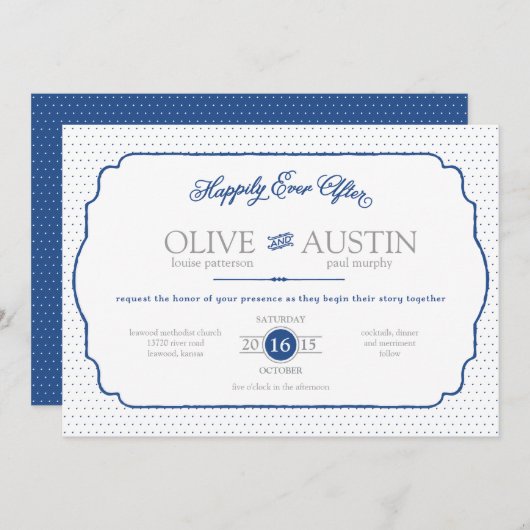 Storybook Romance Faire-part de mariage (Devant / Derrière)