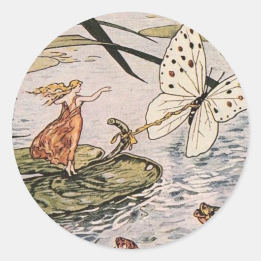  Storybook Thumbelina Ronde Sticker (Voorkant)