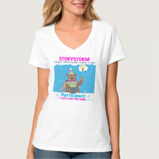 Storystorm 2024 Vrouwen V-hals Deelnemer T-shirt
