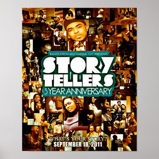 StoryTellers 3 jaar Jubileum collage Poster (Voorkant)