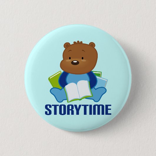 STORYTIEM TEDDYBEAR RONDE BUTTON 5,7 CM (Voorkant)