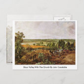 Stour Valley, met de kerk van John Constable Briefkaart (Voorkant / Achterkant)