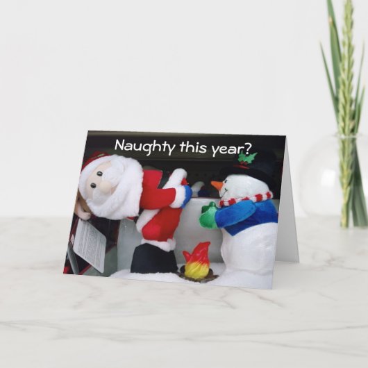 STOUT DIT JAAR? KERSTMIS KAART (Voorkant)