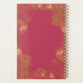 Stout Elegant Goud Roze Magenta Aangepaste Trouw Planner (Achterkant)