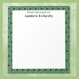 Stout groene en zwarte trendy patroon notitieboekj notitieblok