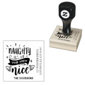 Stout Is Het Nieuwe Nice Kerst Retouradres Rubberstempel (Gestempeld)