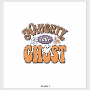 Stout Klein Spookje Vintage Halloween T-shirt Ontw Sticker