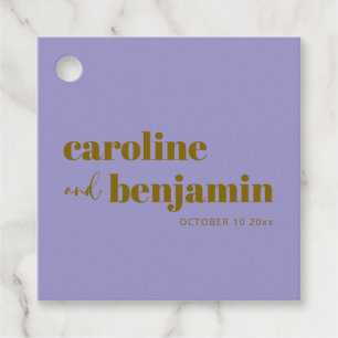 Stout Licht Zachte Paarse Chic Moderne Trouw Bedankjes Labels