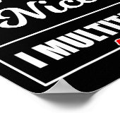 Stout, maar leuk is multitasken poster (Hoek)