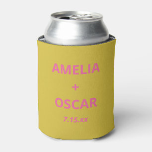 Stout Moderne Chartreuse Roze Geel Trouw Aangepast Blikjeskoeler