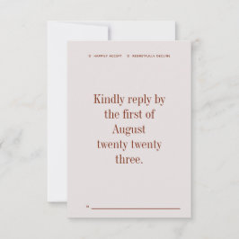 Stout Moderne RSVP Kaart