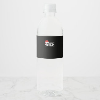 Stout of Braaf Bijpassend Kerst Grappig Ontwerp Waterfles Etiket