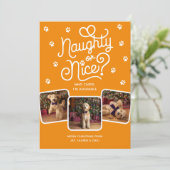 Stout of Braaf Grappige Schattige Huisdier Hond Ka Feestdagenkaart (Staand voorkant)