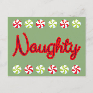 Stout script met Kerstsnoep Feestdagenkaart