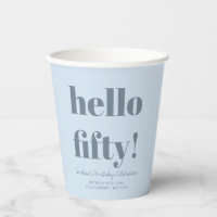 Stout Zachte Blauwe Moderne 50ste Verjaardag Custo