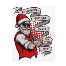 Stout zijn en Santa de reis besparen tatoeage