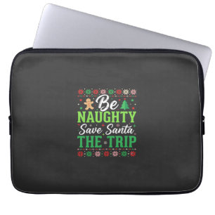 Stout zijn Red Santa Grappige Kerst SVG Laptop Sleeve
