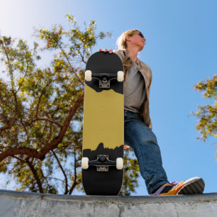 Stout Zwart met Metallic Goud Unieke Stijl Skateboard