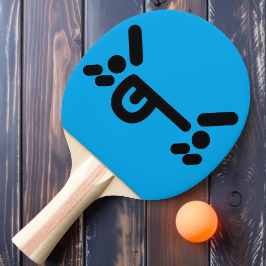 Stoute Boze Snoet Blauwe Ping Pong Paddle Tafeltennisbatje