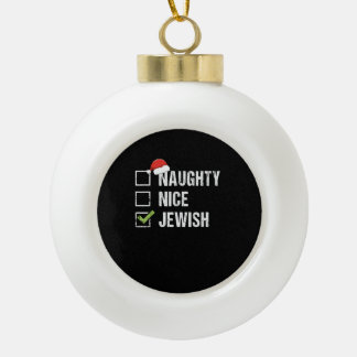 Stoute Brave Joodse Kerstman Kerstmis Keramische Bal Ornament