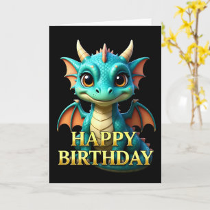 STOUTE DISTINCTE CLOSE-UP BABY DRAGON VERJAARDAGSC KAART