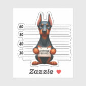 Stoute Dobermannenscher Sticker (Vel)