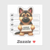 Stoute Duitse herder Sticker (Vel)