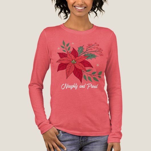 Stoute en trotse Poinsettia T-shirt (Voorkant)