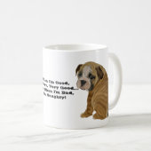 Stoute Engelse Bulldog Puppy Koffiemok (Voorkant rechts)