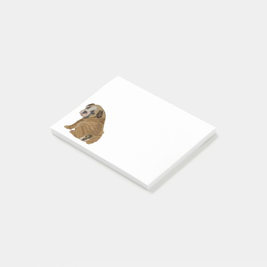 Stoute Engelse Bulldog Puppy Post-it® Notes (Schuin)