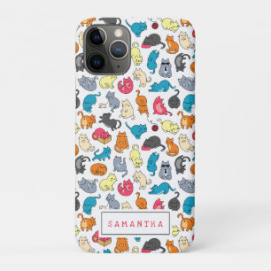 Stoute Katten Kittens Menigte Gepersonaliseerd iPhone 11 Pro Hoesje