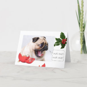 Stoute kerstkoe feestdagen kaart