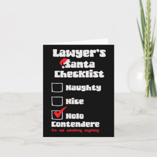 Stoute Leuke Advocate Kerst Checklist Lelijk Zweet Kaart