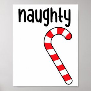 Stoute leuke bijpassende koppels kerstpyjama's poster
