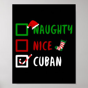 Stoute Leuke Cubaanse Funny Cuba Kerstman Gift Poster