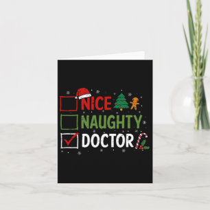 Stoute Leuke Dokter Kerstpyjama Kerstman Kaart