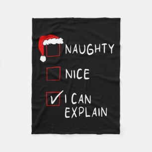 Stoute Leuke Lijst Ik Kan Uitleggen Xmas Mannen Vr Fleece Deken