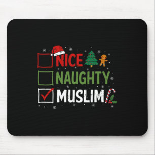 Stoute Leuke Moslim Kerst Pyjama Kerstman Muismat