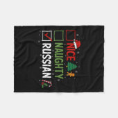 Stoute Leuke Russische Kerstpyjama Kerstman Fleece Deken (Voorkant (Horizontaal))