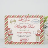 Stoute Lijst Certificaat van de Kerstman Kaart (Staand voorkant)